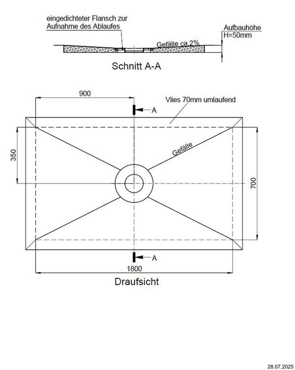 &Eacute;l&eacute;ment de douche Schedel Plan Kessel image number 1
