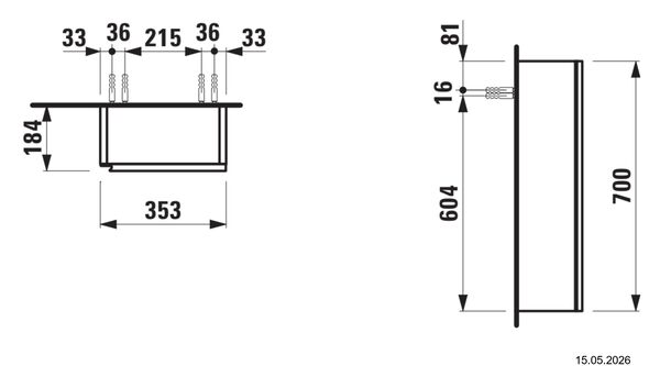 Armoire lat&eacute;rale Laufen Lani Gris signalisation image number 1