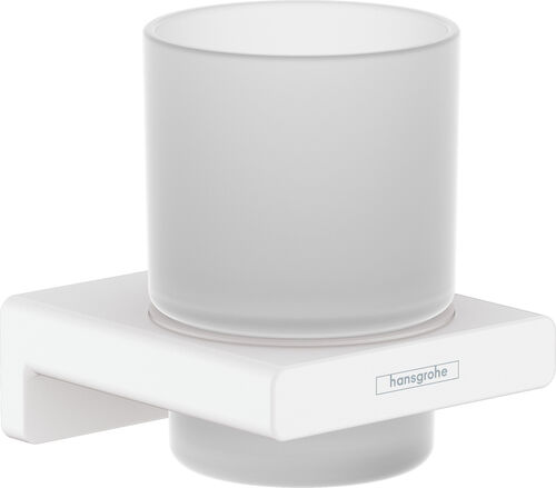 Porte-verre Hansgrohe AddStoris blanc mat