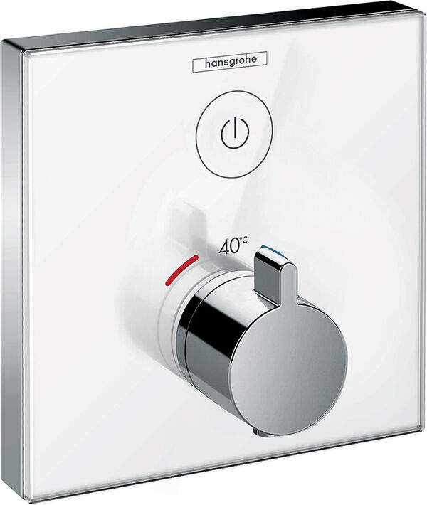 Duschsystem Hansgrohe Shower Select-Glas verchromt-weiss image number 0