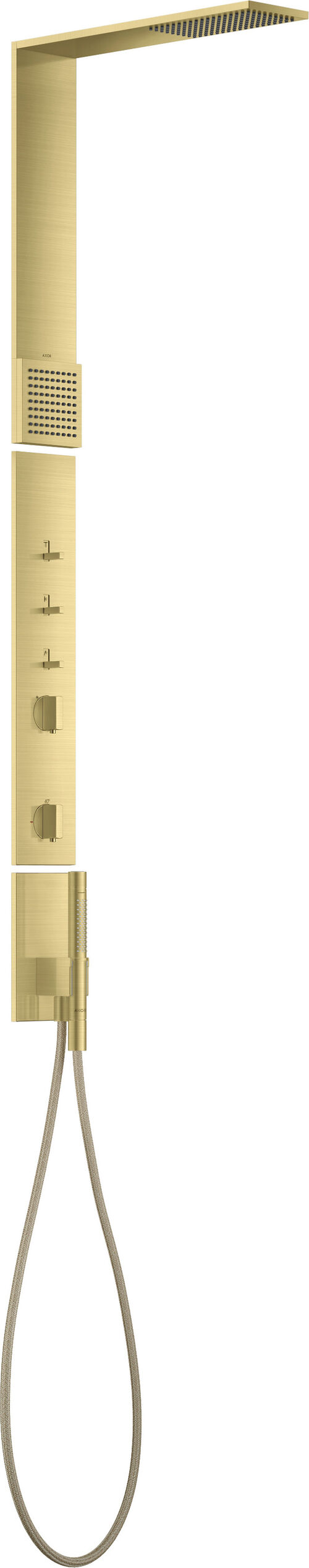 Shower Composition Schulterbrause Axor brushed brass