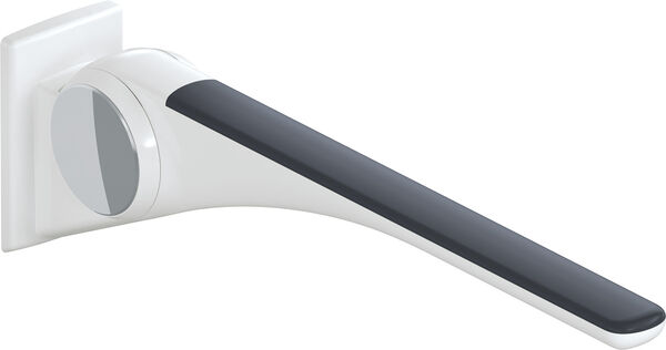 St&uuml;tzklappgriff Hewi LifeSystem Basic Signalweiss gl&auml;nzend Griffpad Anthrazit matt image number 0