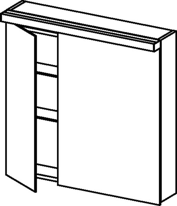 Armadio a specchio Alterna format LED plus larghezza 75 cm  image number 0