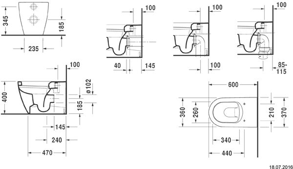 Stand-Klosett Me by Starck Weiss image number 1