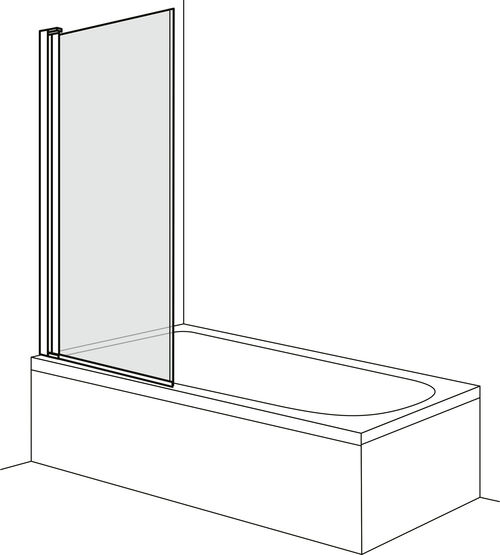 Falttrennwand Duscholux Optima 6 silbereloxiert Echtglas klar