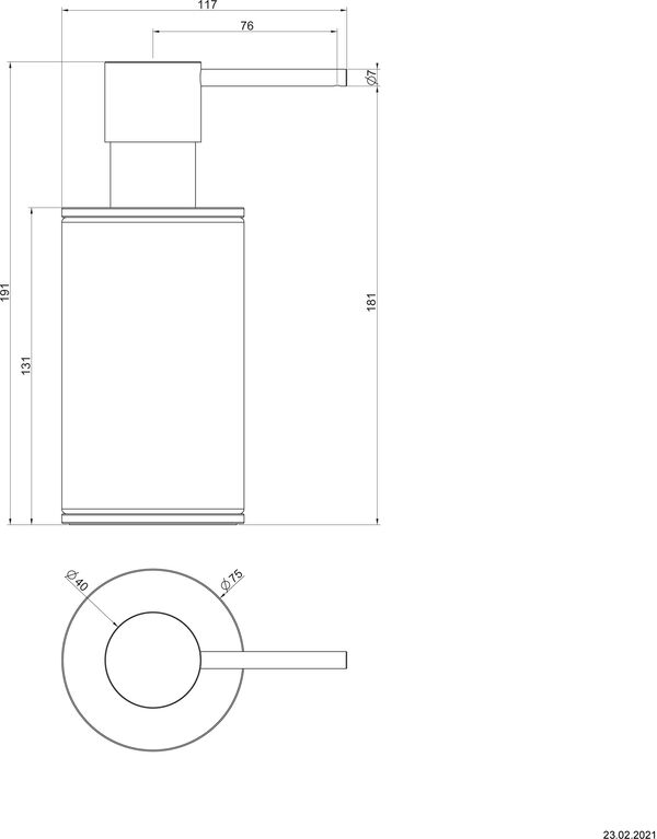 Seifenspender Gessi 316 Schwarz matt Flessa image number 1
