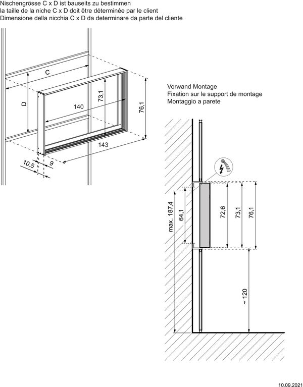 Einbaurahmen E726 image number 1