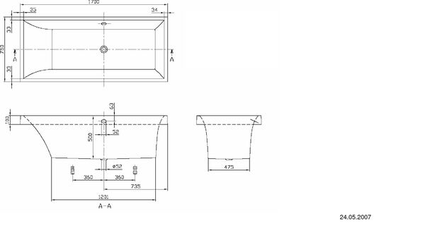 Badewanne Villeroy & Boch Squaro weiss image number 1