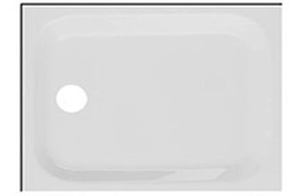 Receveur de douche Schmidlin avec rebords 100 x 80 cm Blanc Cleaneffekt image number 0