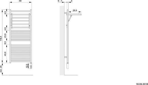 Radiateur de bain Zehnder Zeno Wing blanc image number 1