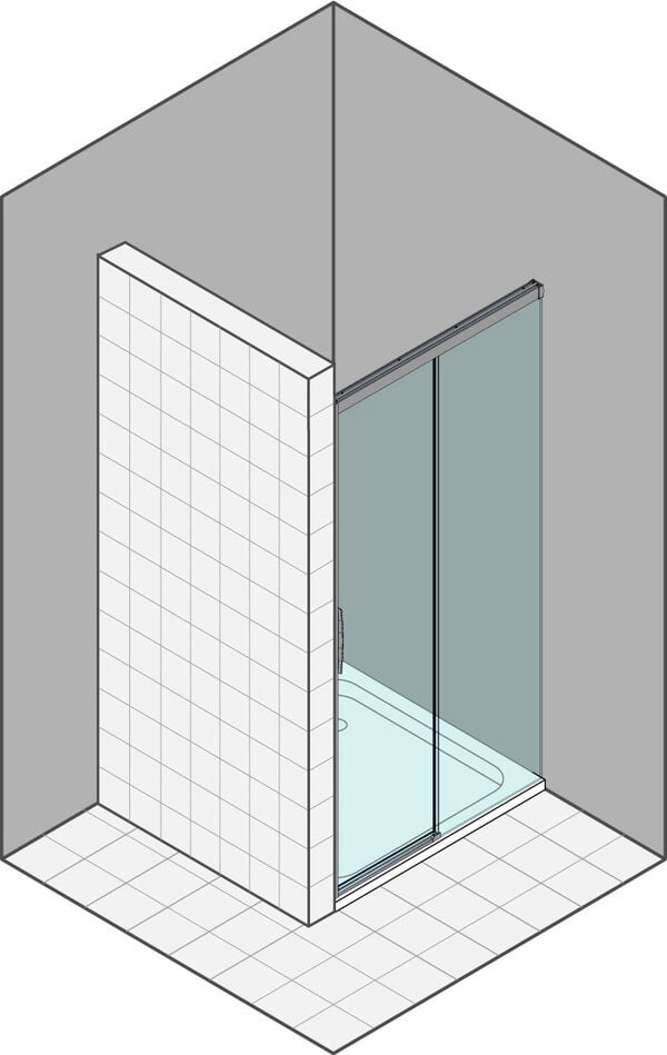 Gleittüre Duka Natura 4000 Silberfarbig Echtglas klar image number 0