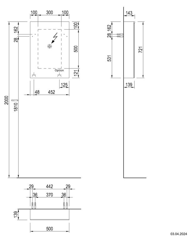 Spiegelschrank Alterna aniani LED plus premium weiss Lichtfarbe stufenlos verstellbar 2700-6500 K image number 2