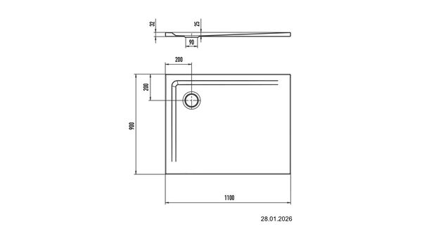 Duschwanne Kaldewei Superplan 90 x 110 cm Weiss image number 2