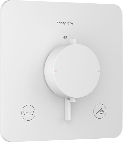Syst&egrave;me de douche Hansgrohe Ecostat Comfort Q Blanc mat