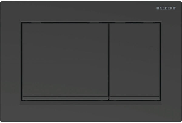Plaque de d&eacute;clenchement Geberit Omega20 square Noir mat image number 0