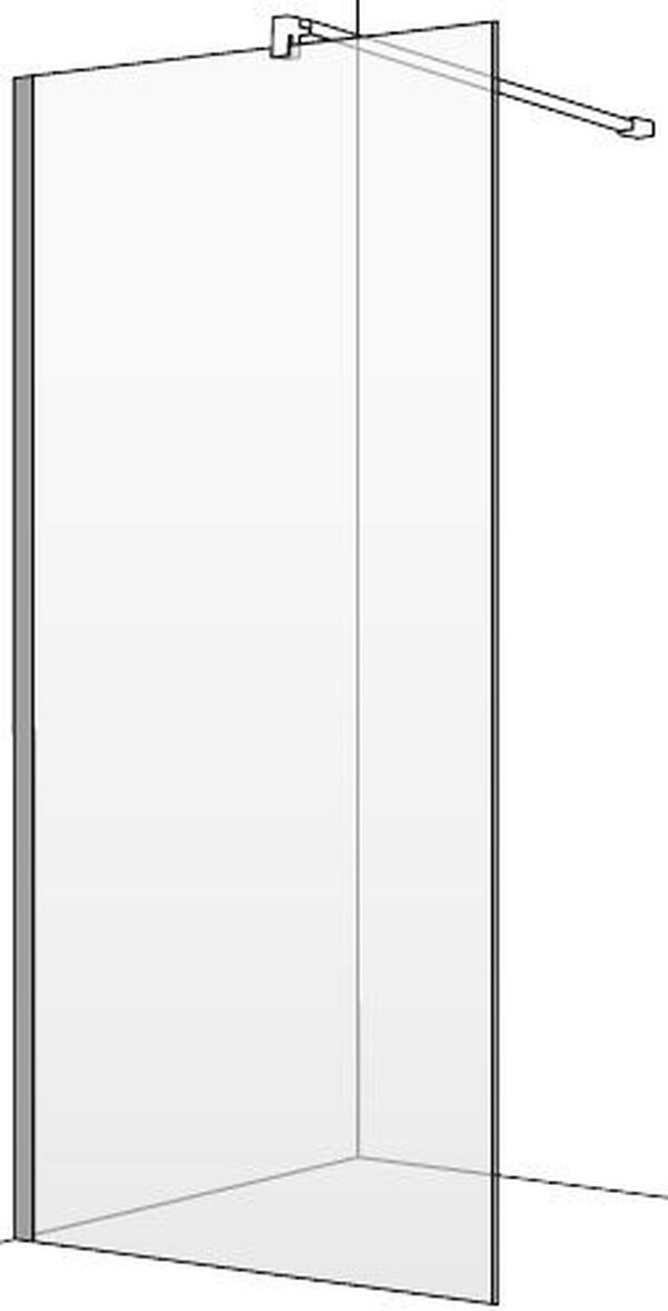 Parete laterale Koralle S500 - a posa libera, larghezza 100,1-140 cm, cerniere a sinistra, altezza image number 0