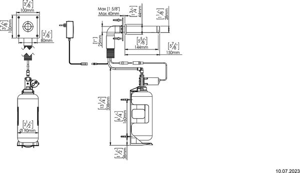 Distributeur de savon Armatron Tube No Touch chromé image number 1