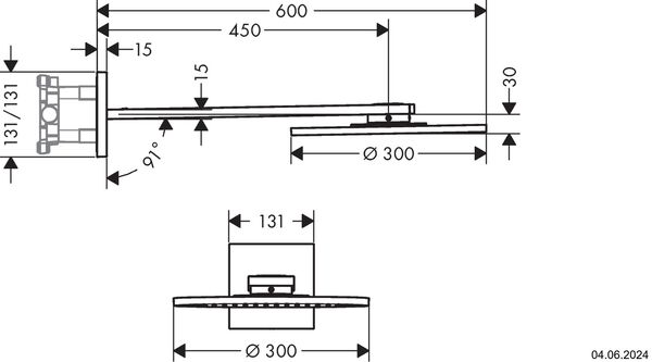 Regenbrause Axor Shower Solutions Verchromt image number 1