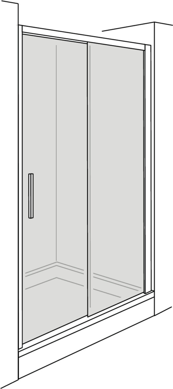 Gleittür Alterna liva silber hochglanzeloxiert Echtglas klar image number 0