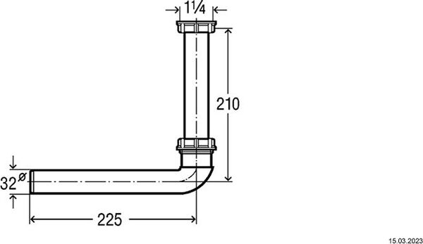 Ablaufbogen 90° Weiss image number 1