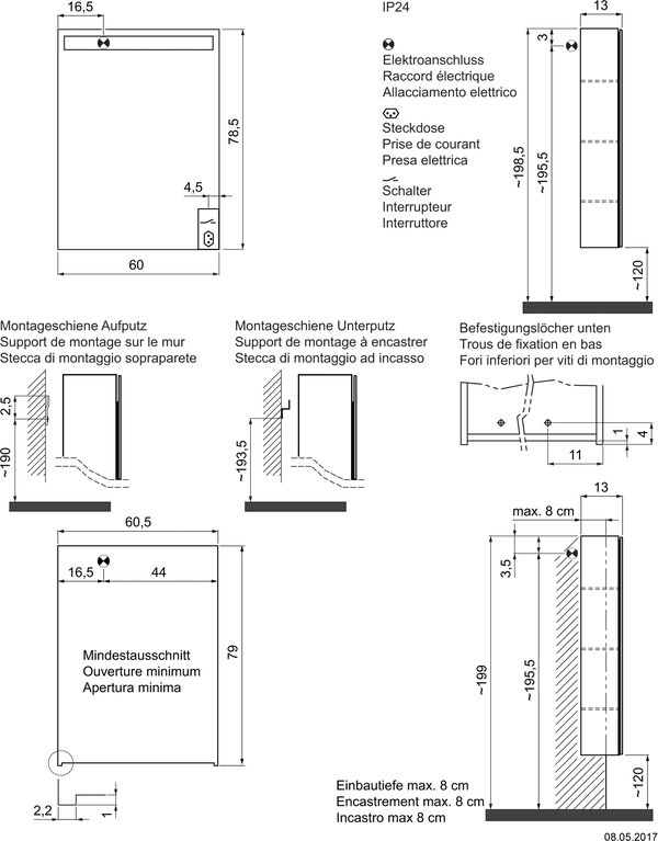 Spiegelschrank Sidler Cubango LED silbereloxiert image number 1