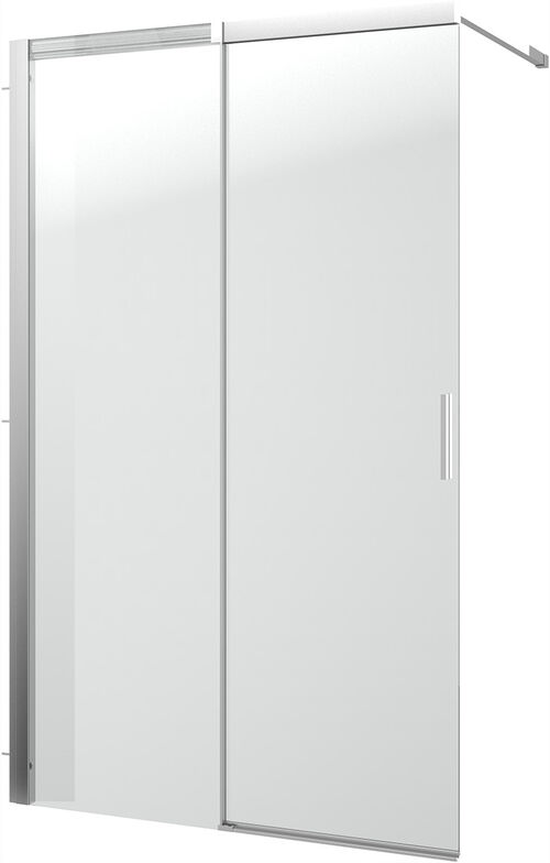 Porte coulissante &agrave; pose libre Alterna costa Silber hochglanzeloxiert Verre clair ProCare