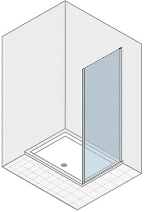 Seitenwand Duka Natura 4000 Silberfarbig Echtglas klar protect