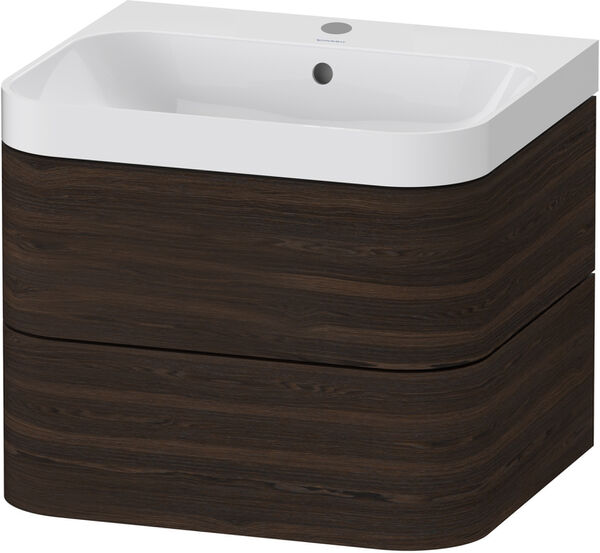 Combinaison de lavabo Duravit Happy D.2 Plus noyer brossé image number 0