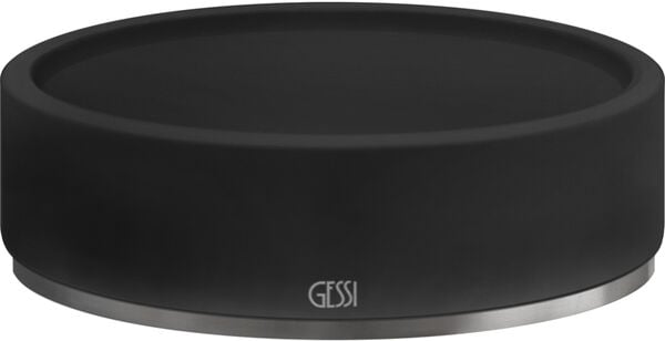 Portasapone Gessi 316, bacinella in corian satinato nero, modello d'appoggio image number 0