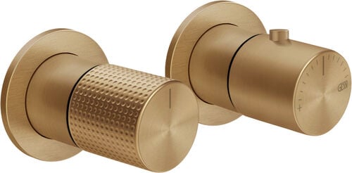 M&eacute;langeur de douche-set de montage final Gessi Habito Warm bronze brushed PVD Cesello