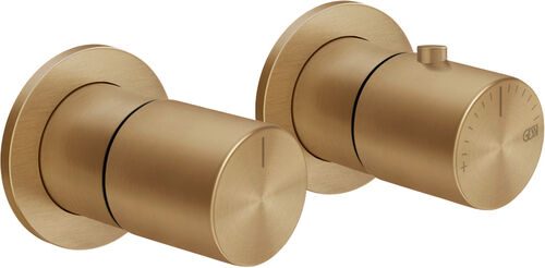 Duschenmischer Endmontageset Gessi Habito warm Steel brushed unito