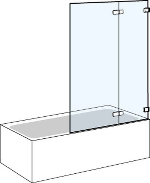 Porte battante S606 Plus Chrom&eacute; Verre clair Plus