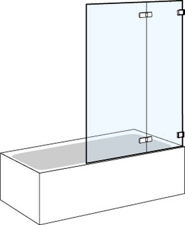 Porte battante S606 Plus Chrom&eacute; Verre clair Plus image number 0