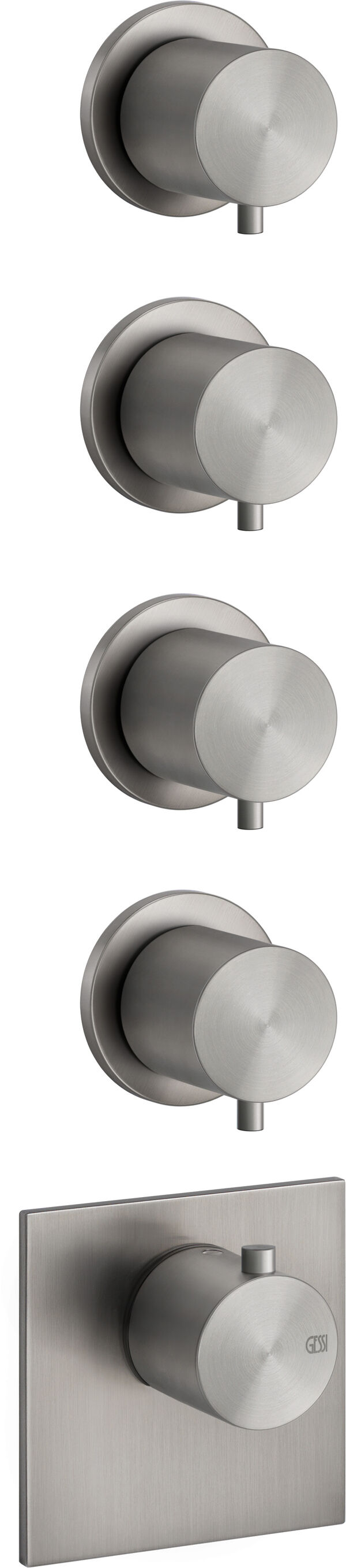 Miscelatore bagno / doccia-set di montaggio finale Gessi 316, termostato, maniglie, placca di image number 0