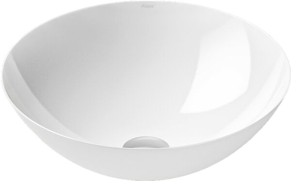 Lavabo d'appoggio SB.K450.GS d. 45 cm, altezza 14,2 cm zoccolo ad anello e piletta con placca cromati image number 0