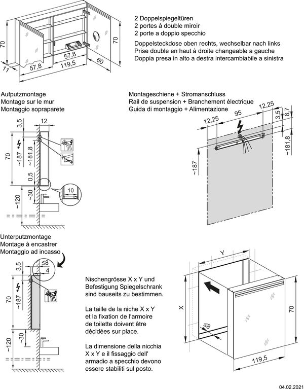 Armoire de toilette Schneider Aranga TW Noir mat image number 1