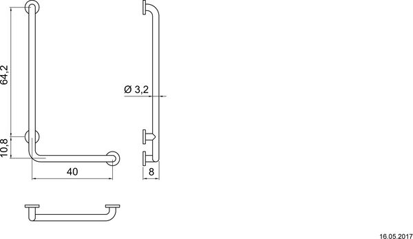 Winkelgriff Nosag Inoxcare Edelstahl matt image number 1