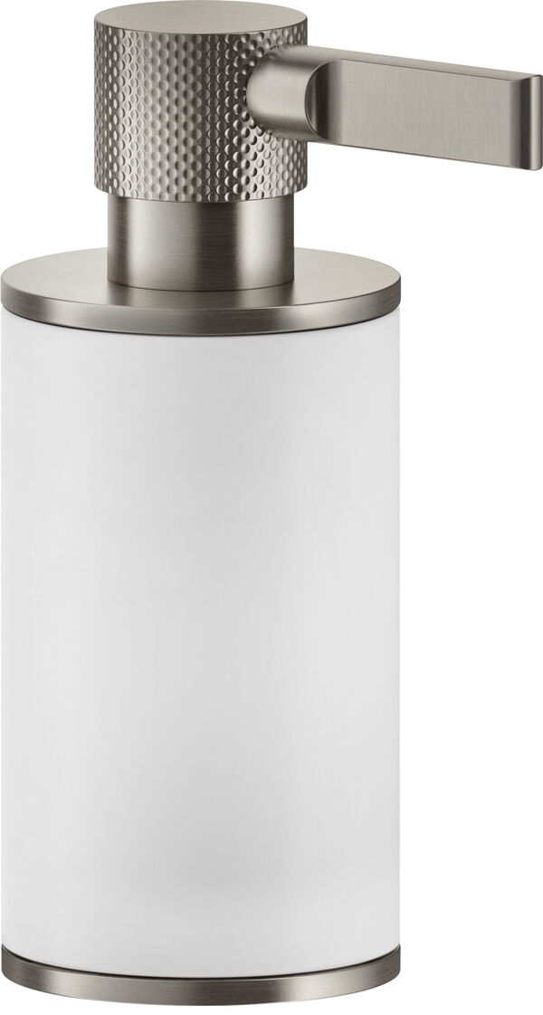 Distributore di sapone Gessi Inciso, modello d'appoggio, recipiente in corian satinata image number 0