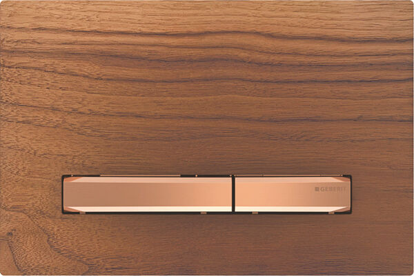 Plaque de d&eacute;clenchement Geberit Sigma50 square Noyer am&eacute;ricain image number 0
