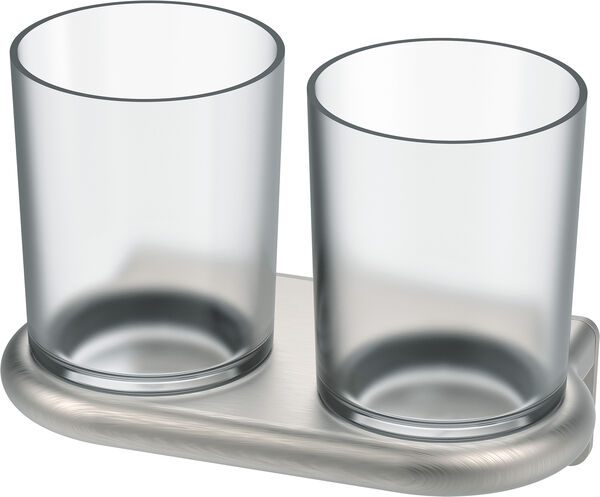 Porte verre double Bodenschatz Nia Adesio Nickel brushed image number 0
