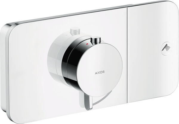 Duschsystem Axor One, Thermostat ½", Temperaturgriff, mit Mengensteuerung, 1 Abgang, Bedienung mit image number 0