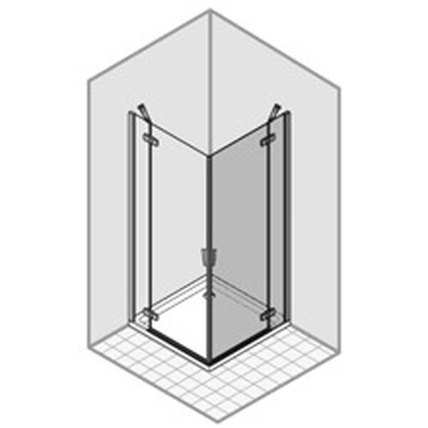 Porte pendulaire Duka Pura R 5000 chromé/alu brillant Parsol gris protect image number 0