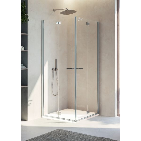 Porte pliante-battante Duka Multi-S 4000 new noir mat Verre clair image number 1