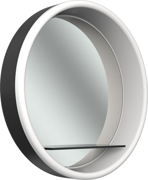 Miroir lumineux Schneider Lune D2W Noir mat Couleur de lumi&egrave;re r&eacute;glable en continu 2000-6500 K