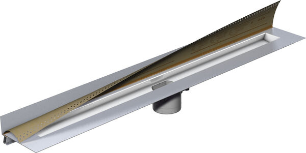 Duschrinne Aqua Swissline Flex, Gehäuselänge 60 cm mit Zarge Edelstahl image number 0