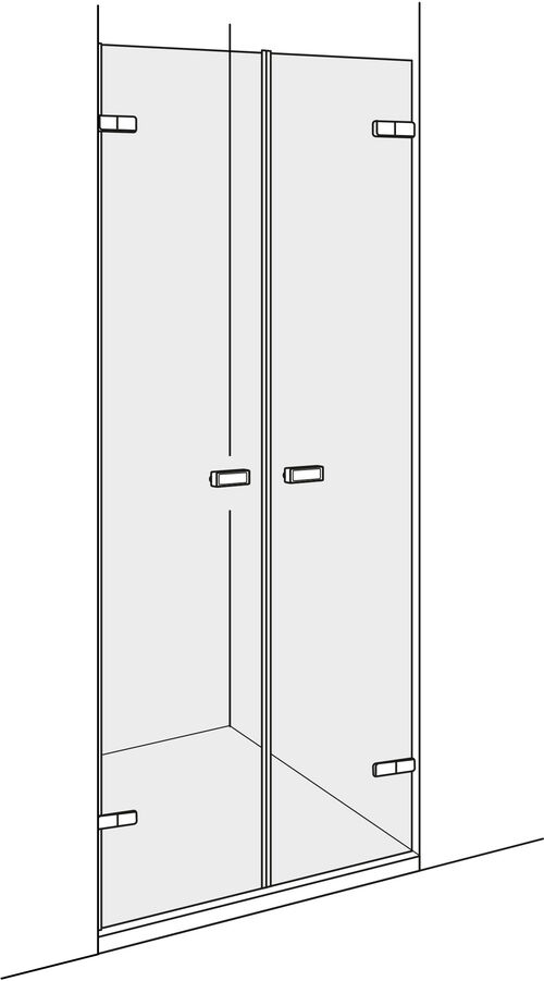 Porte battante Alterna lin.3 Finox Verre clair CareTec Pro