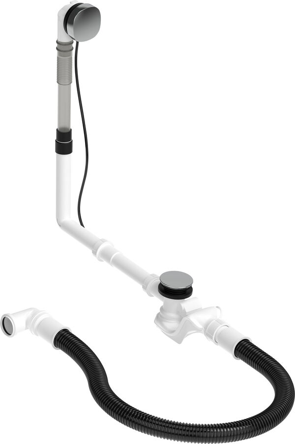 Set di scarico Duravit Quadroval, lunghezza cavo Bowden 65 cm, con set di collegamento al image number 0