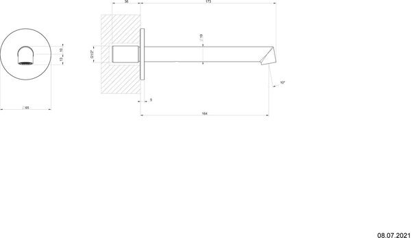 Goulot Gessi Anello / Ingranaggio ½" Warm steel brushed image number 1