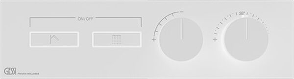Sistema da doccia-set di montaggio finale Gessi HI-FI Linear, modulo per termostato &frac34;", 375 x 100 image number 0