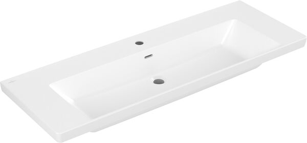 Lavabo Villeroy & Boch Subway 3.0, con foro per rubinetteria, con troppopieno, 130 x 47 cm image number 0